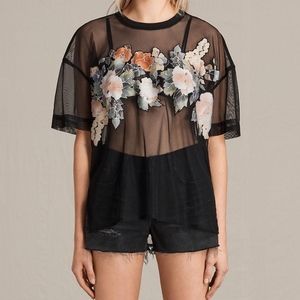 All Saints Tops - All Saints Black Keela Tee All Saints Tops - All Saints Black Keela Tee